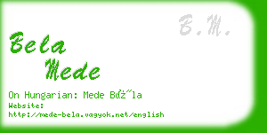 bela mede business card